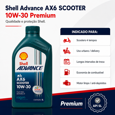 Card shell-advance-ax6-scooter-10w-30