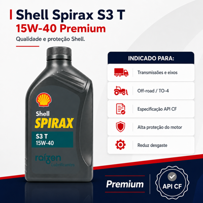 Card shell-spirax-s3-t-15w-40